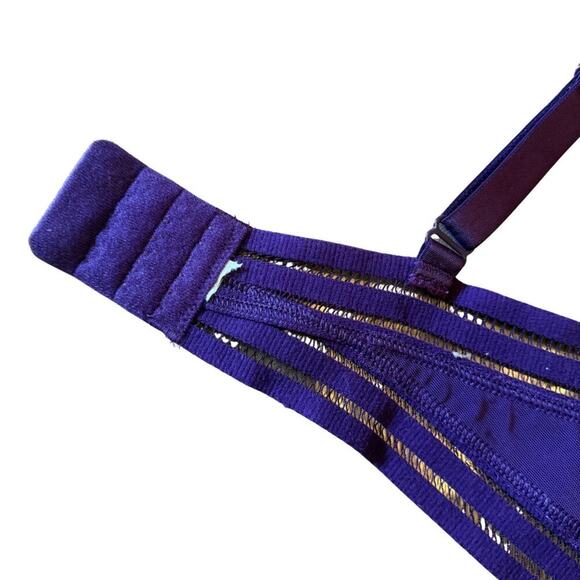 Victoria’s Secret PINK Purple Lace Underwire Bra 36C/D 783B2 - Picture 3 of 6